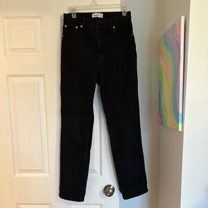 Abercrombie and Fitch black straight leg jeans